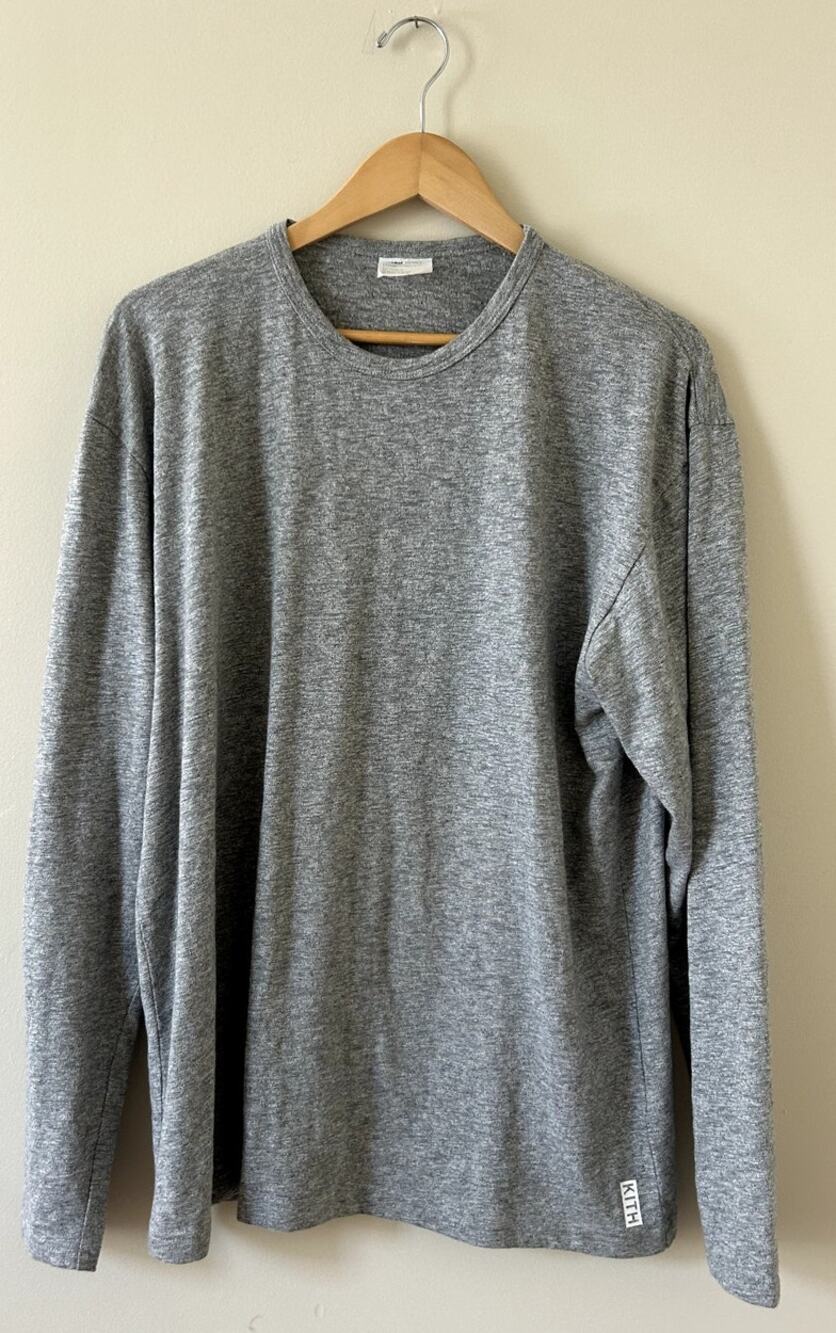 Kith Laguardia Heather Gray Long-sleeve T-shirt Men's XL